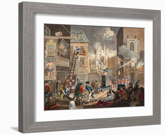 The Times, Plate I, Illustration from 'Hogarth Restored: the Whole Works of the Celebrated…-William Hogarth-Framed Giclee Print