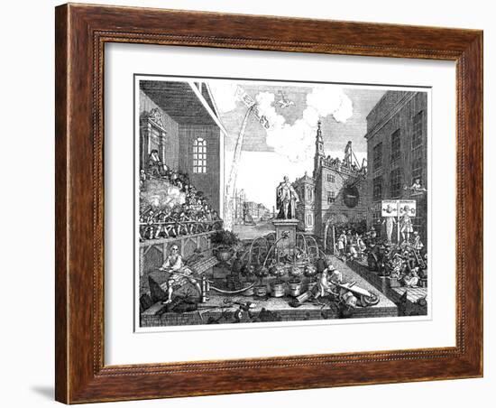 The Times, Plate II, C1762-William Hogarth-Framed Giclee Print