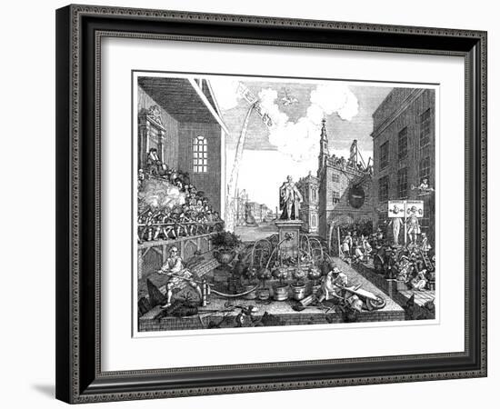 The Times, Plate II, C1762-William Hogarth-Framed Giclee Print