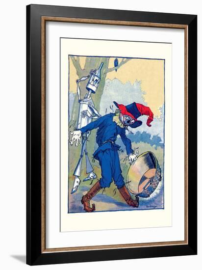 The Tin Man and Scarecrow-John R. Neill-Framed Art Print