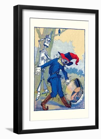 The Tin Man and Scarecrow-John R. Neill-Framed Art Print