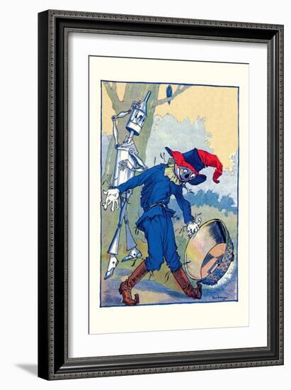 The Tin Man and Scarecrow-John R. Neill-Framed Art Print