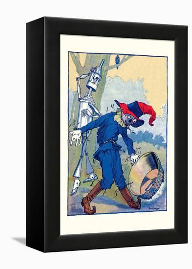 The Tin Man and Scarecrow-John R. Neill-Framed Stretched Canvas