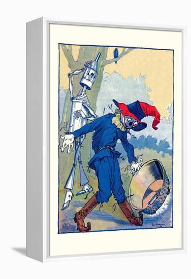 The Tin Man and Scarecrow-John R. Neill-Framed Stretched Canvas