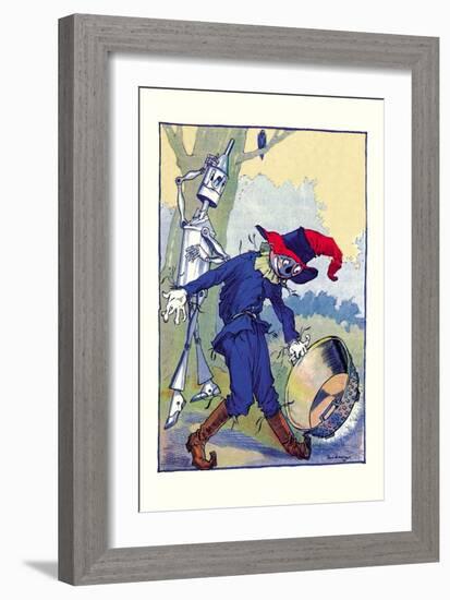 The Tin Man and Scarecrow-John R. Neill-Framed Art Print