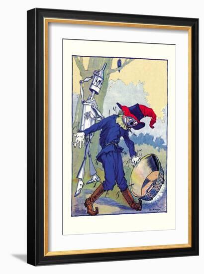 The Tin Man and Scarecrow-John R. Neill-Framed Art Print