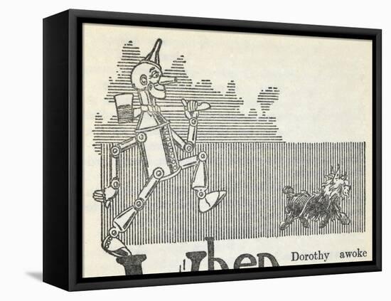 The Tin Woodman, and Toto the Dog-William Denslow-Framed Premier Image Canvas