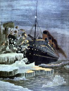The 'Titanic' Colliding with an Iceberg, 1912