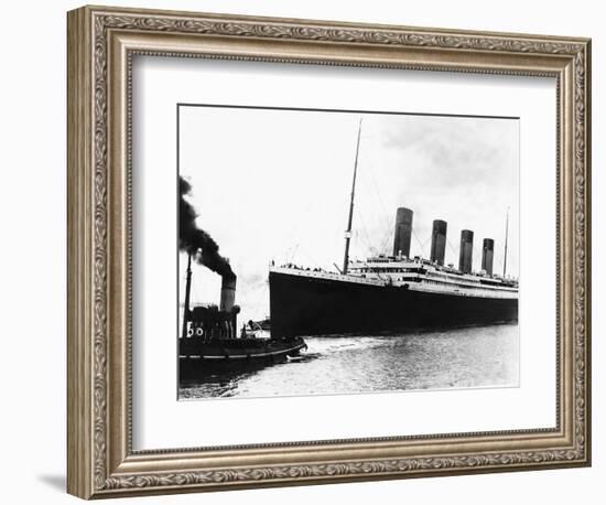 The Titanic in 1912 Proir to Maiden Voyage Brochure-null-Framed Photographic Print