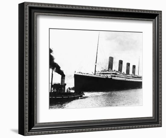 The Titanic in 1912 Proir to Maiden Voyage Brochure-null-Framed Photographic Print