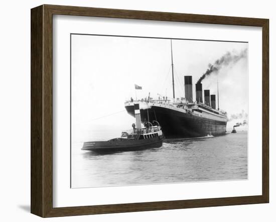 The Titanic Leaving Belfast Ireland for Southampton England for Its Maiden Voyage New York Usa-Harland & Wolff-Framed Photographic Print