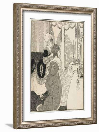 The Toilet, from the Rape of the Lock by Alexander Pope, C.1895-96 (Pen and Ink)-Aubrey Beardsley-Framed Giclee Print