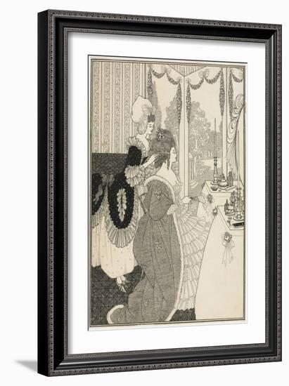 The Toilet, from the Rape of the Lock by Alexander Pope, C.1895-96 (Pen and Ink)-Aubrey Beardsley-Framed Giclee Print