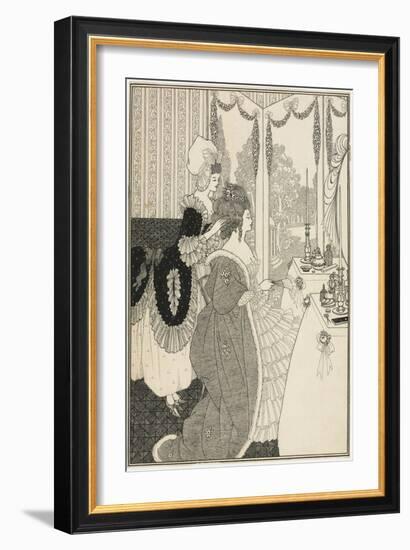 The Toilet, from the Rape of the Lock by Alexander Pope, C.1895-96 (Pen and Ink)-Aubrey Beardsley-Framed Giclee Print
