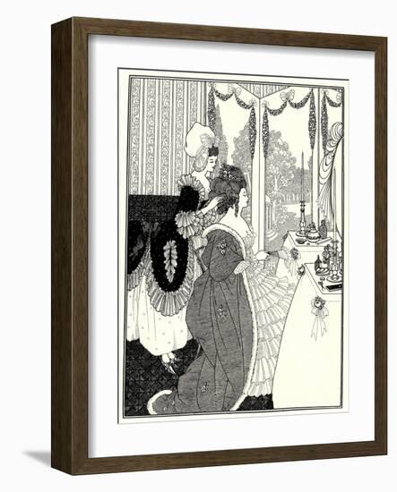 The Toilet (Illustration for the Rape of the Lock by Alexander Pop), 1894-Aubrey Beardsley-Framed Giclee Print