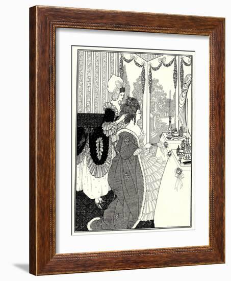 The Toilet (Illustration for the Rape of the Lock by Alexander Pop), 1894-Aubrey Beardsley-Framed Giclee Print