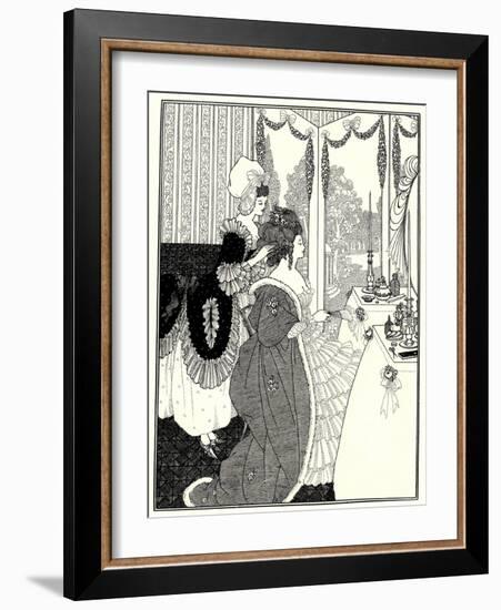 The Toilet (Illustration for the Rape of the Lock by Alexander Pop), 1894-Aubrey Beardsley-Framed Giclee Print