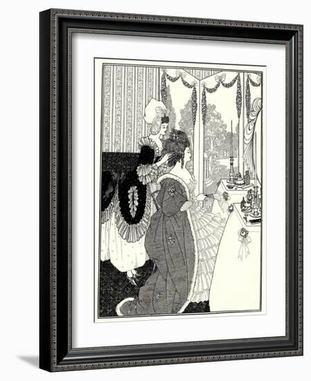 The Toilet (Illustration for the Rape of the Lock by Alexander Pop), 1894-Aubrey Beardsley-Framed Giclee Print