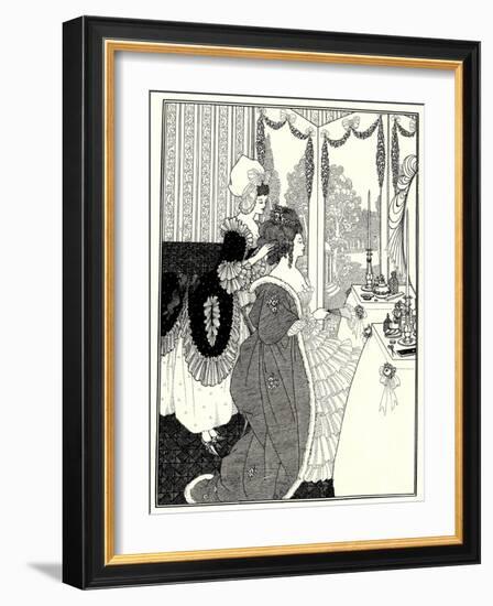 The Toilet (Illustration for the Rape of the Lock by Alexander Pop), 1894-Aubrey Beardsley-Framed Giclee Print