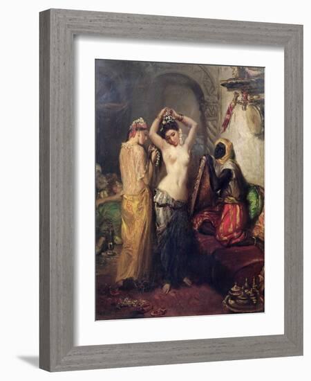 The Toilet in the Seraglio-Theodore Chasseriau-Framed Giclee Print