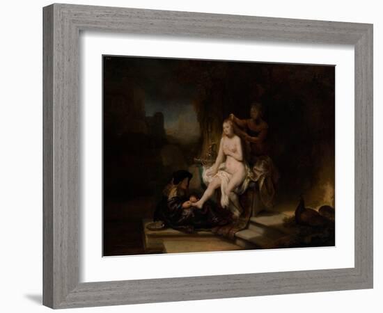 The Toilet of Bathsheba, 1643-Rembrandt van Rijn-Framed Giclee Print