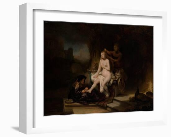 The Toilet of Bathsheba, 1643-Rembrandt van Rijn-Framed Giclee Print