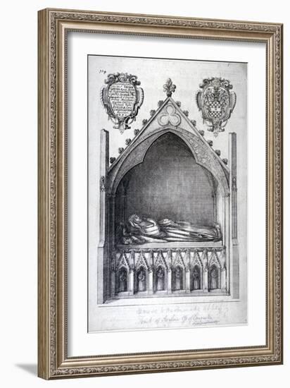The Tomb of Avaline, Countess of Lancaster, Westminster Abbey, London, 1666-Wenceslaus Hollar-Framed Giclee Print