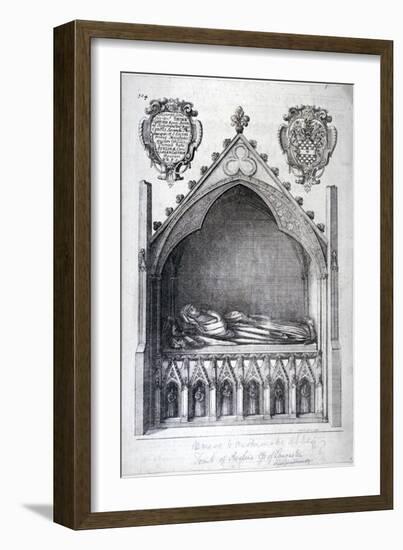 The Tomb of Avaline, Countess of Lancaster, Westminster Abbey, London, 1666-Wenceslaus Hollar-Framed Giclee Print