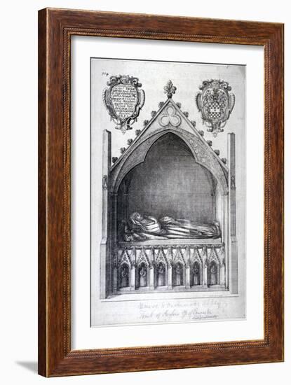 The Tomb of Avaline, Countess of Lancaster, Westminster Abbey, London, 1666-Wenceslaus Hollar-Framed Giclee Print