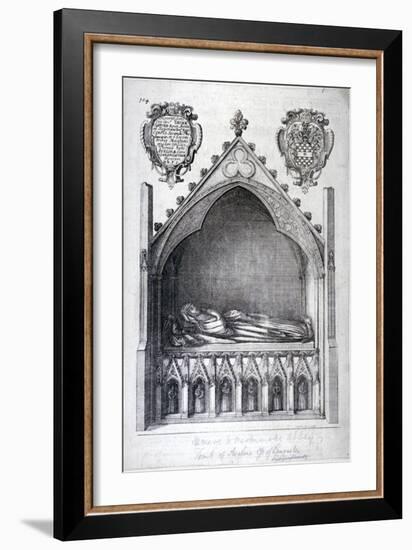 The Tomb of Avaline, Countess of Lancaster, Westminster Abbey, London, 1666-Wenceslaus Hollar-Framed Giclee Print