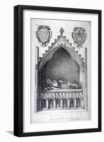 The Tomb of Avaline, Countess of Lancaster, Westminster Abbey, London, 1666-Wenceslaus Hollar-Framed Giclee Print