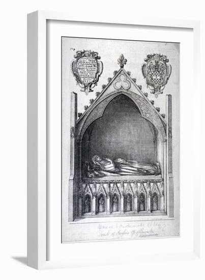 The Tomb of Avaline, Countess of Lancaster, Westminster Abbey, London, 1666-Wenceslaus Hollar-Framed Giclee Print