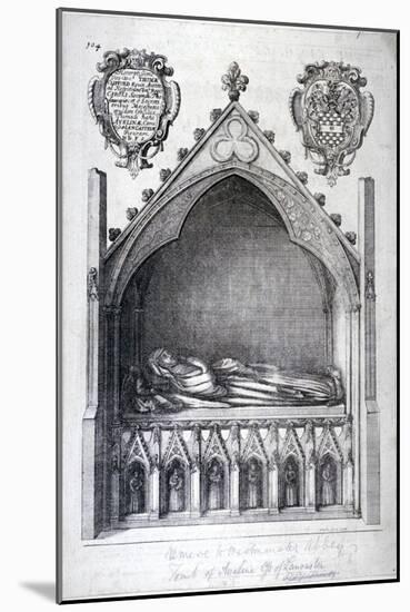 The Tomb of Avaline, Countess of Lancaster, Westminster Abbey, London, 1666-Wenceslaus Hollar-Mounted Giclee Print