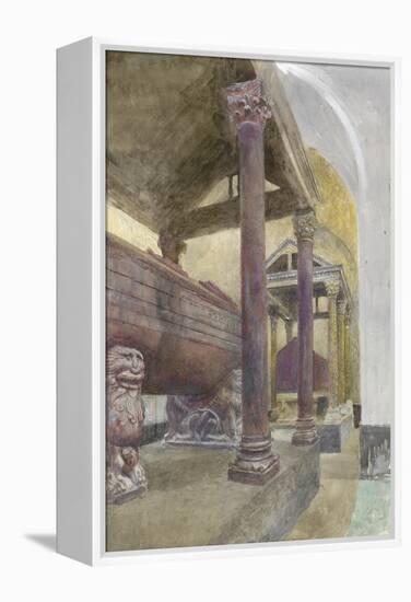 The Tomb of Frederick II in the Cathedral of Palermo-John Ruskin-Framed Premier Image Canvas