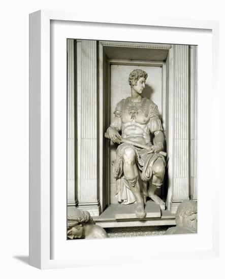 The Tomb of Giuliano De Medici, by Michelangelo-null-Framed Photographic Print