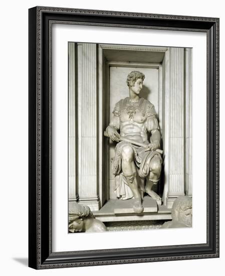 The Tomb of Giuliano De Medici, by Michelangelo-null-Framed Photographic Print