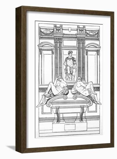 The Tomb of Julian De' Medici in the New Vestry of San Lorenzo Basilica, Florence, 1882-Michelangelo Buonarroti-Framed Giclee Print