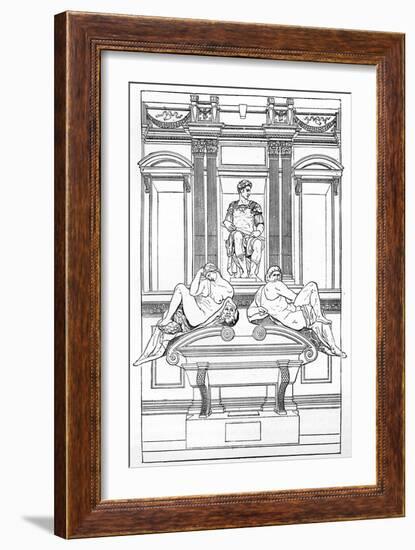 The Tomb of Julian De' Medici in the New Vestry of San Lorenzo Basilica, Florence, 1882-Michelangelo Buonarroti-Framed Giclee Print