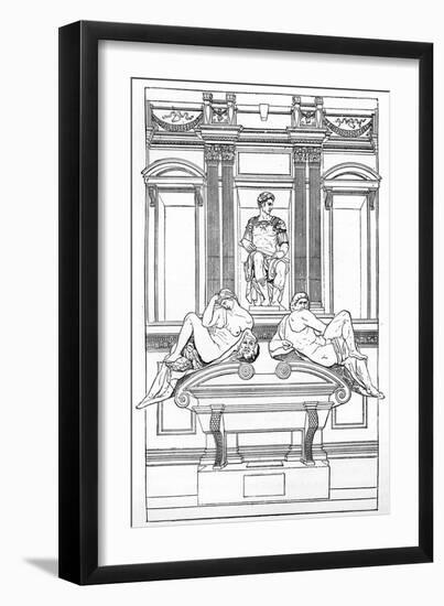 The Tomb of Julian De' Medici in the New Vestry of San Lorenzo Basilica, Florence, 1882-Michelangelo Buonarroti-Framed Giclee Print