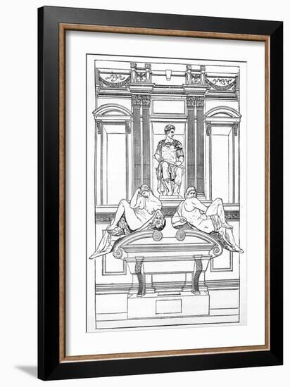 The Tomb of Julian De' Medici in the New Vestry of San Lorenzo Basilica, Florence, 1882-Michelangelo Buonarroti-Framed Giclee Print