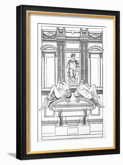 The Tomb of Julian De' Medici in the New Vestry of San Lorenzo Basilica, Florence, 1882-Michelangelo Buonarroti-Framed Giclee Print