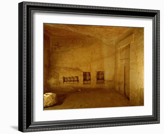 The tomb of Meresankh, one of the queens of Khephren-Werner Forman-Framed Giclee Print