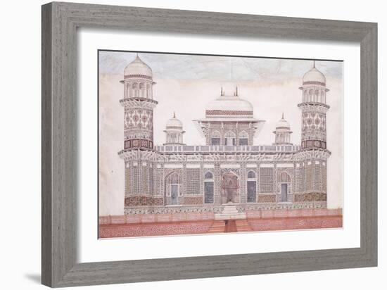 The Tomb of the Itmad-Ud-Daula, C.1815 (Encil, Pen and Black Ink, W/C, Heightened with Touches O)-null-Framed Giclee Print