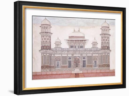 The Tomb of the Itmad-Ud-Daula, C.1815 (Encil, Pen and Black Ink, W/C, Heightened with Touches O)-null-Framed Giclee Print