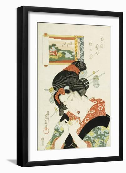 The Tomboy Type, from the Series 'Twelve Modern-Day Beauties'-Ioki Bunsai-Framed Giclee Print