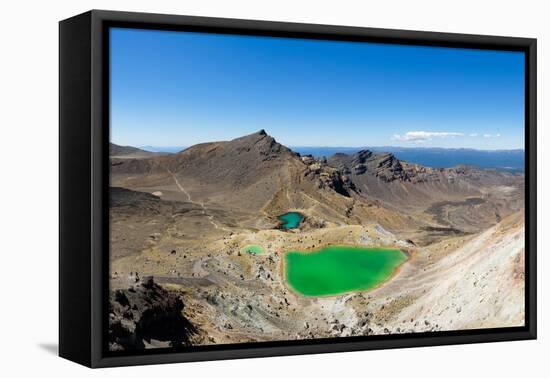 The Tongariro Crossing (19 km long), Tongariro Nat'l Park, UNESCO World Heritge Site, New Zealand-Logan Brown-Framed Premier Image Canvas