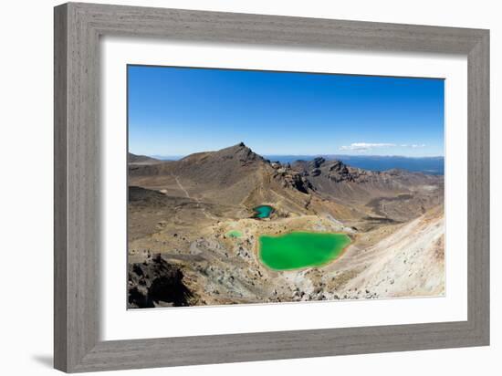 The Tongariro Crossing (19 km long), Tongariro Nat'l Park, UNESCO World Heritge Site, New Zealand-Logan Brown-Framed Photographic Print