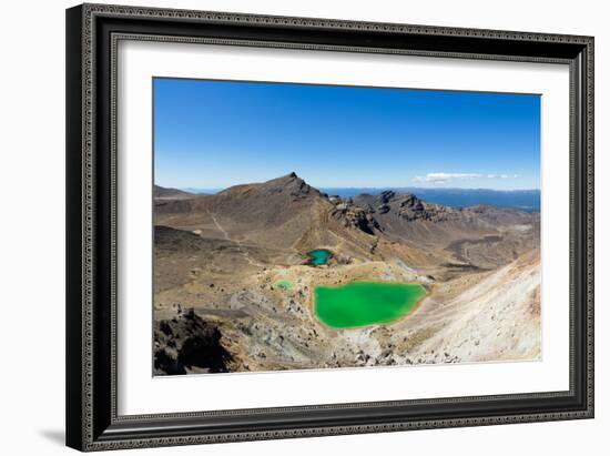 The Tongariro Crossing (19 km long), Tongariro Nat'l Park, UNESCO World Heritge Site, New Zealand-Logan Brown-Framed Photographic Print