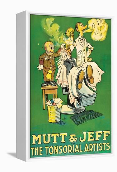 The Tonsorial Artists, Mutt and Jeff-null-Framed Stretched Canvas