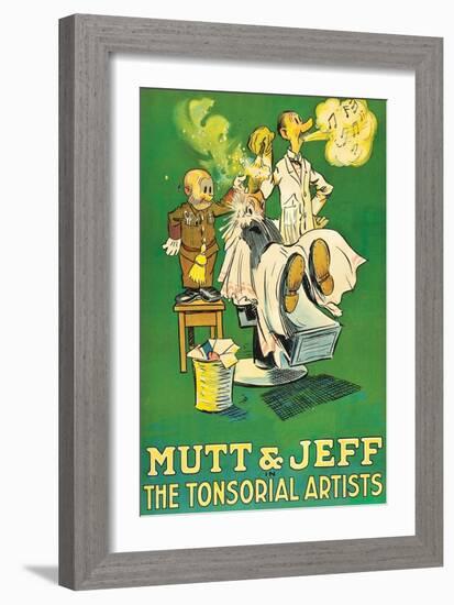 The Tonsorial Artists, Mutt and Jeff-null-Framed Art Print